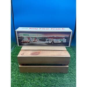 Vintage 1986 Hess Toy Fire Truck First Edition Ladder Truck with Original Box